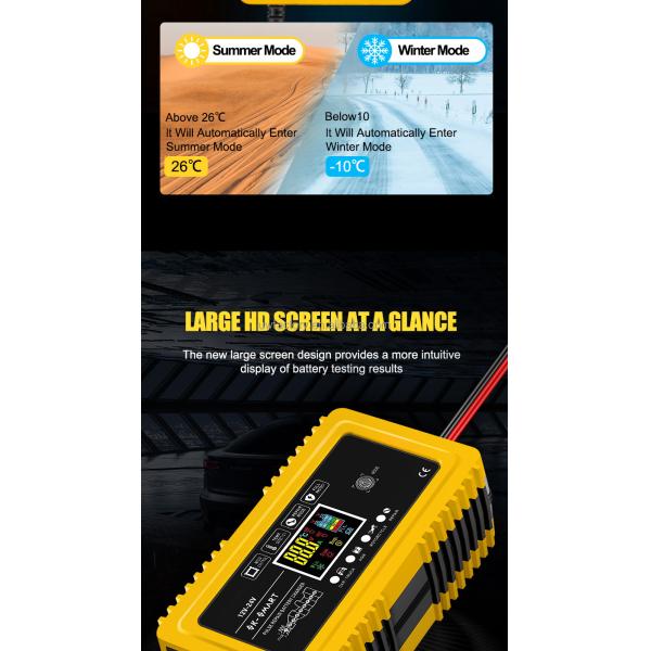 Full Intelligent Automatic Lead Acid Battery Charger for Dry Cell Water Battery 90% Charging Efficiency