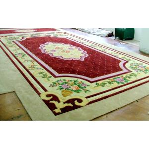 Square Handmade Woollen Carpet Pile Height 11mm Customized Service