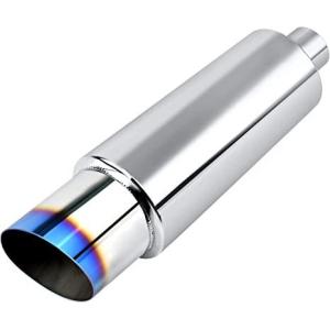 Round Burnt 304 Stainless Muffler For Automotive Exhaust