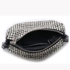 Rhinestone Womens Messenger Handbag 17x6x11cm