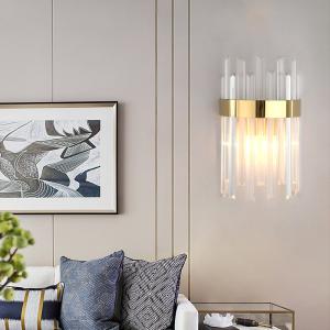 Modern Gold Crystal Wall Lamp Chrome Sconce Light Bedroom Living Room Dining