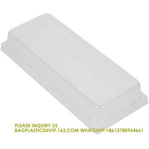 18 Oz Rectangle Long Straight Wooden Containers - Containers Sold Separately,