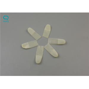 Frosted Translucent Rubber Latex Notched Finger Cots Anti Static