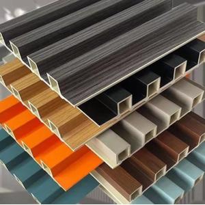 Modern Simplicity Fluted 3d Slat Interior Wood Grain PVC WPC Wall Panel 2.9m