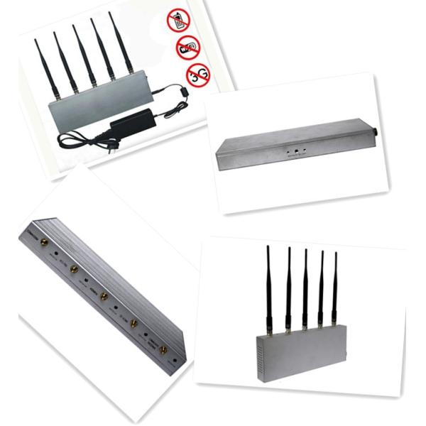6W Wifi + 2G + 3G Cell Phone Signal Jammer With 5 Antennas