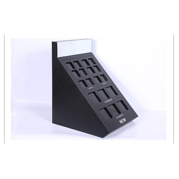 Acrylic Makeup Organizer for Powder Mat Compartment Plexiglass Cosmetics Display Stand