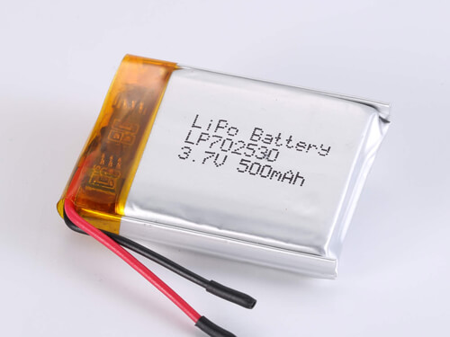 Buy High capacity MP4 lithium battery LP702530 3.7V 500MAH rechargeable at wholesale prices