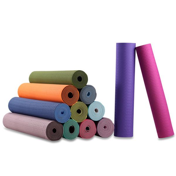 Buy Gymnastics Double Layer TPE Yoga Mat Customized With Anti - Slip Surface at wholesale prices