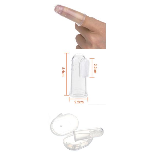BPA Free Hot Selling Silicone Finger Baby Tooth Brush