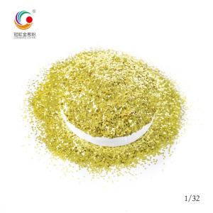PET Gold Series Glitter Powder 1/8" Hexagon for Screen Printing