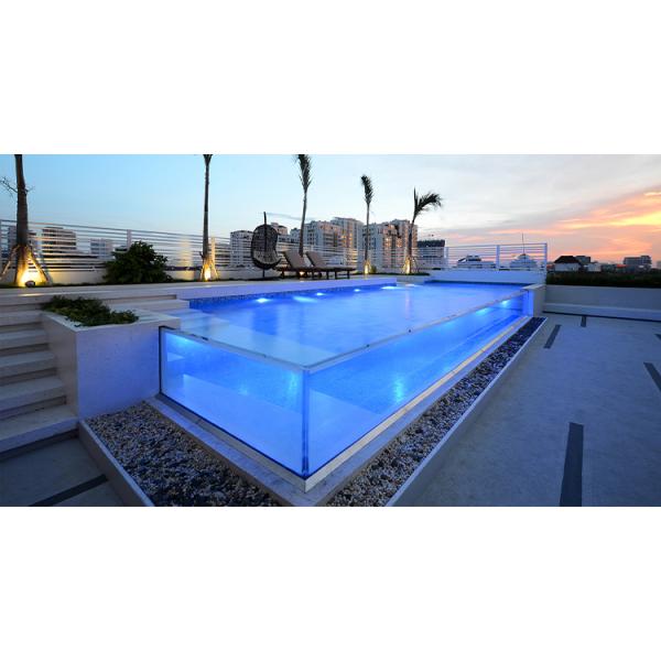 Outdoor Above Ground Swimming Pool with Low Water Absorption and Clear Panel
