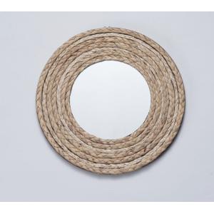 Quality Design Natural Bathroom Large Wall Decorative Woven Custom Framed Wooden Rattan Wicker Willow Mirror for sale