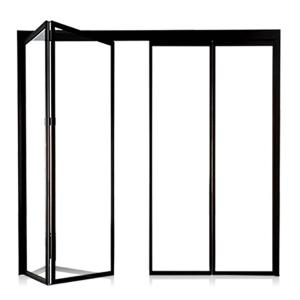 35dB Sound Insulation Glass Bi-Folding Doors For To Service Apartments