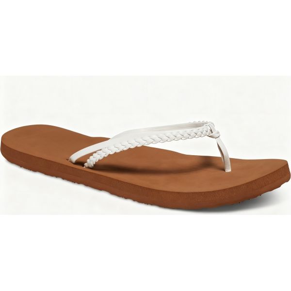 Solid Sock 15mm EVA Fitflop Womens Slippers Pool Flip Flops With Plaited PU Upper