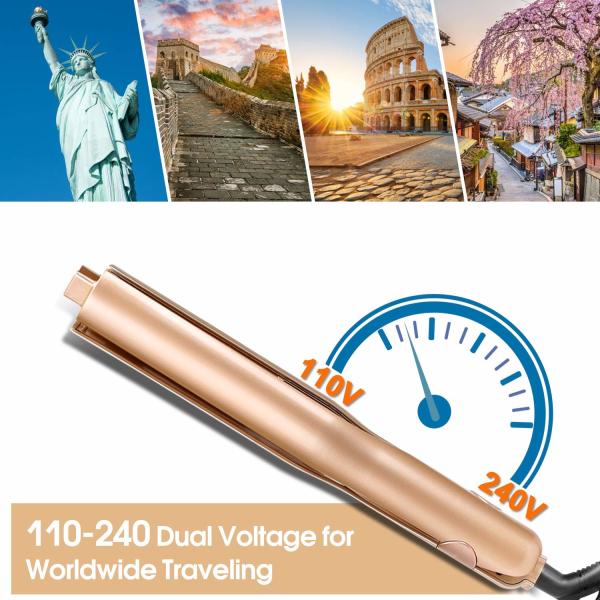 49W Hot Hair Tool , 450F 2 In 1 Hair Straightener And Curler