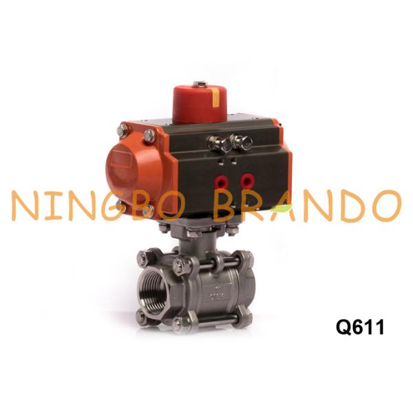Buy 1 Inch Thread Pneumatic Driven Ball Valve Stainless Steel 304 at wholesale prices