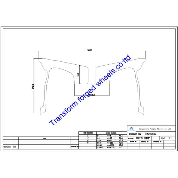TM209502 20X9.5 inches forged wheels monoblock wheels blanks Dimple style barrel and rims