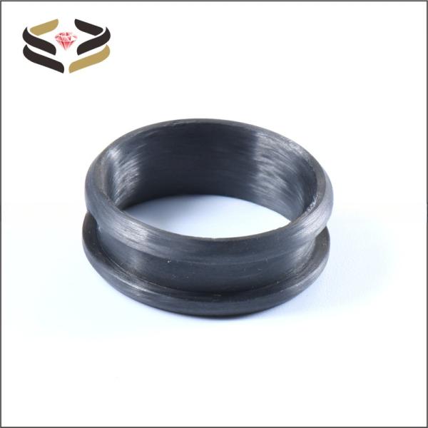 Invisible Setting Wedding Carbon Fiber Ring Blank 8mm For Inlay