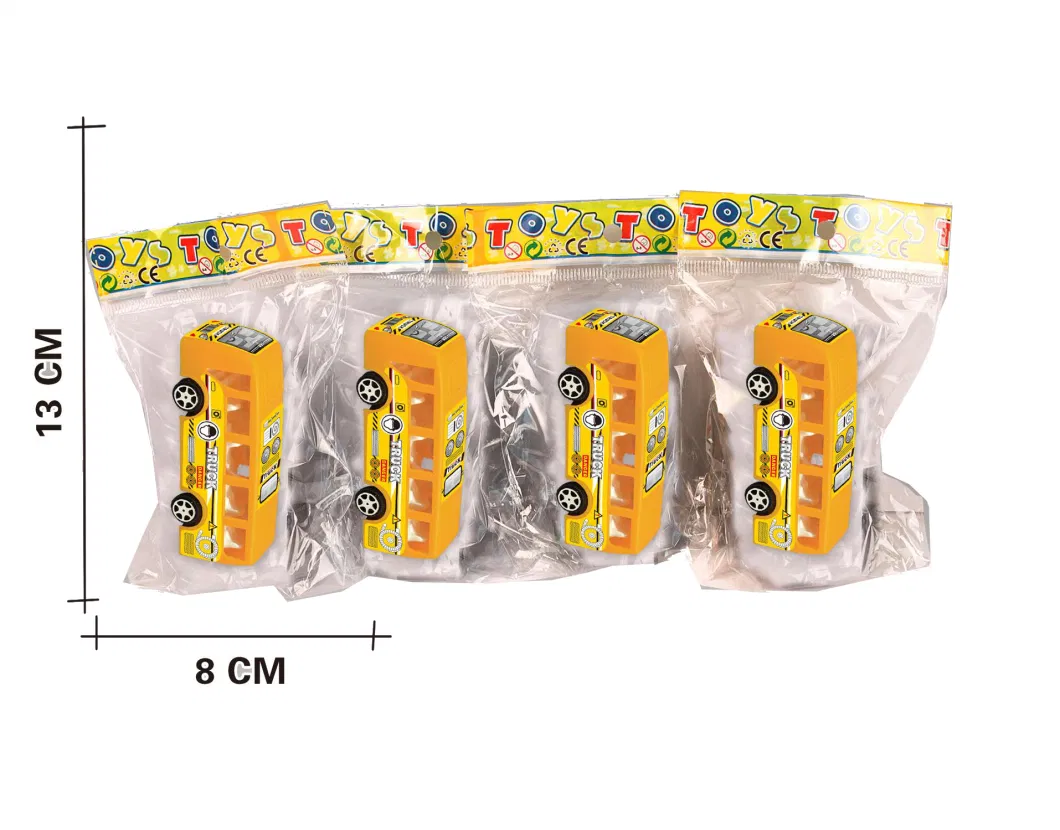 Hot-Selling Inertia Toy Automobile Friction Drive Bus Inertia Zhongba Automobile Toy Yellow OPP Bag OEM