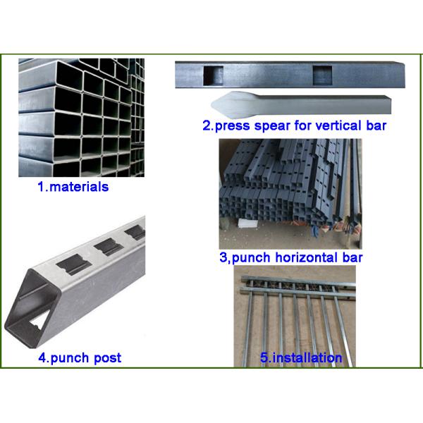 PVC Coated Ornamental Spear Top Security Steel Tubular Fence in Garden, Home, Factory, School, Villa