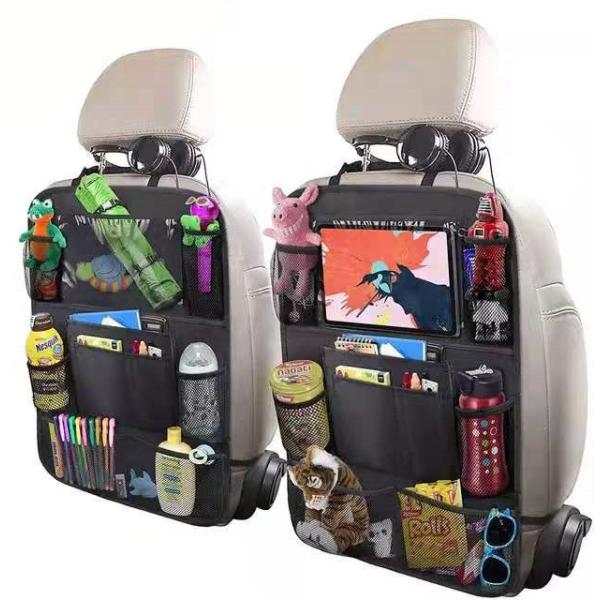 Buy Customized Car Backseat Organizer With Touch Screen Tablet Holder Car Seat Back Protectors at wholesale prices