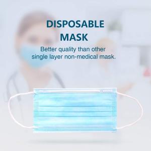 Fiberglass Free Non Medical Disposable Face Mask With 50pcs Per Pack Blue Color