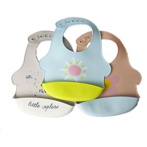 China Ergonomic Silicone Baby Feeding Set Lightweight Customized Logo Printed Soft on sale