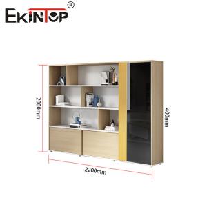 Walnut-Colored Wooden File Cabinet Modern Style Home Office Furniture