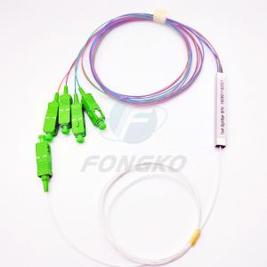Sc To Apc Ftth Mini Fiber Cable Splitter 1x4 Optical Plc Splitter