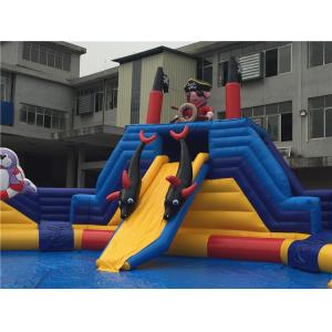 Summer Sharp Inflatable Water Park , Crocodile Island Inflatable Water Slide