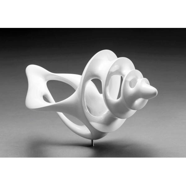Artificial Style Modern Abstract Sculpture , Contemporary Art White Abstract Sculpture