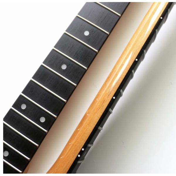 Custom Grand 22 Fret Roasted Maple Electric Guitar Neck for Handmade Tele Guitar Kits Gloss Finished with Bone Nut