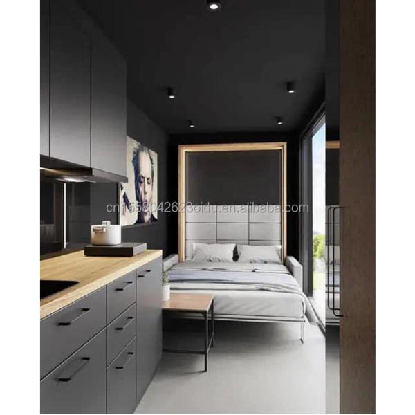 Galvanized Steel Square Tubes Main Structure 20ft Prefab Houses Modern Container Portable Flat Pack Living Home for Hotel