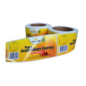 Non Residue Waterproof Honey Glass Jars Labels and Seal Sticker
