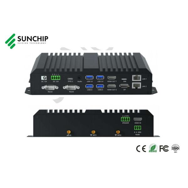 RK3588 CPU Edge Computing Device Metal Media Player With Optional POE GPS For AI