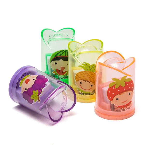 Buy Flower Transparent Hand Pencil Sharpener Silk Printing Logo at wholesale prices