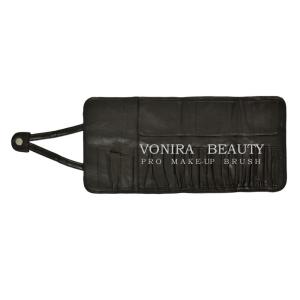 New Fashion Makeup Cosmetic Brush Roll Pouch Pen Pencil Case Bag Faux Leather