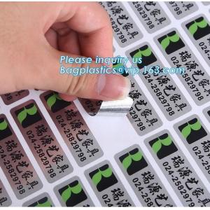 Matte silver tamper evident VOID security label sticker printing material