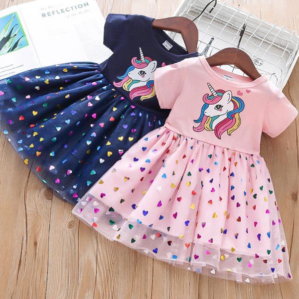 Buy Summer Children'S Girls Printing Dress Fluffy Princess Dresses at wholesale prices