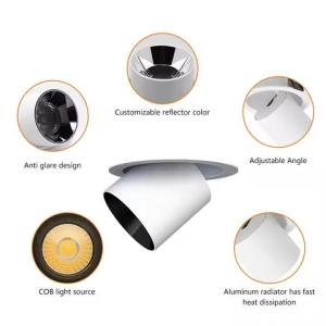 Adjustable LED Recessed Ceiling Lights 20W COB Round LED Down Spotlights