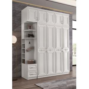 Multiscene Detachable White Wooden Wardrobe For Small Bedroom Adjustable