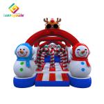 Snow Man Blow Up Obstacle Course , Customized Inflatable Outdoor Playground