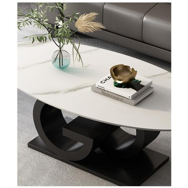 Minimalist Italian Creative Oval Marble Top Coffee Table Customized Size