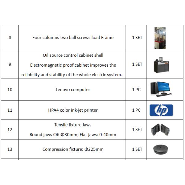 Durable Electromechanical Universal Testing Machine 2000kN Computer Controlled