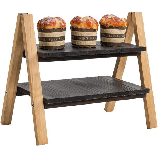 wooden Jewelry display stand wooden cake stand in wedding party , Natural color or Rustic customized color accept