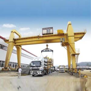 20T Rail Traveling Box Type Double Girder Gantry Crane Outdoor Using