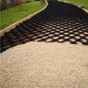 Cellular Confinement System Textured Perforated HDPE Geocell Soil Stabilization