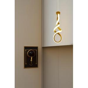 Modern LED twisted aluminum chandelier dimmable kitchen dining room single