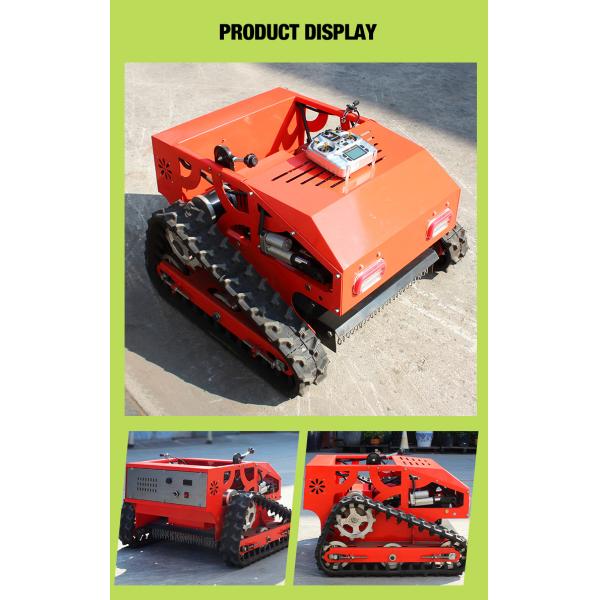 Gasoline Crawler Robot Lawn Mower Self Propelled Remote Control Walking Tractor Garden Grass Cutting Machine