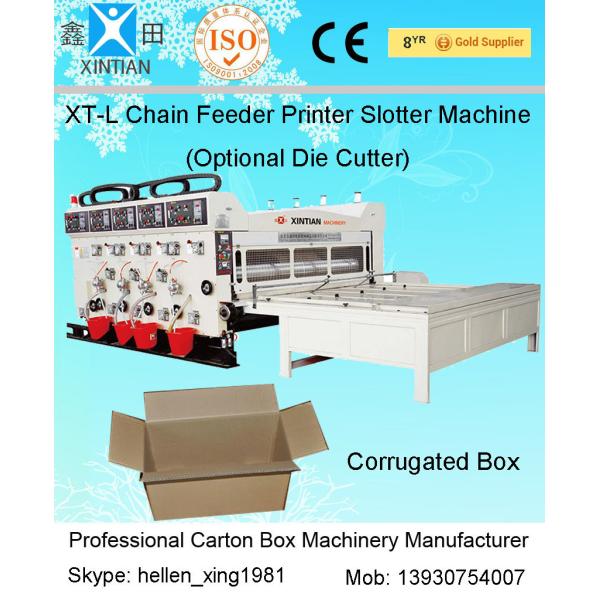 Buy 4KW Semi Auto Flexo Printing Slotting Machine With Gear Pump / Grinded Surface at wholesale prices